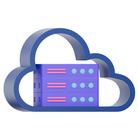 Serveur informatique en nuage  3D Icon