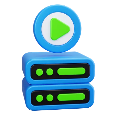 Serveur multimédia  3D Icon