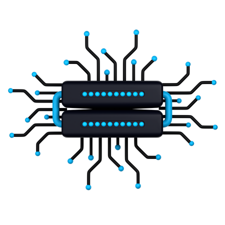 Réseau de serveurs  3D Icon