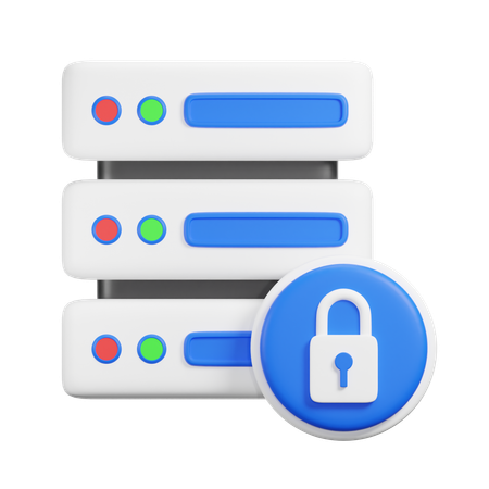 Serveur verrouillé  3D Icon