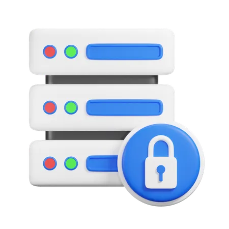 Serveur verrouillé  3D Icon