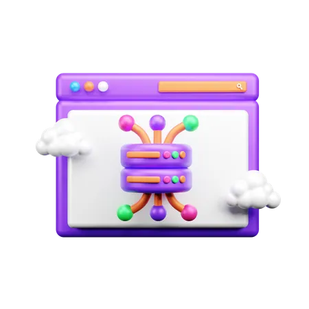 Serveur Web  3D Icon