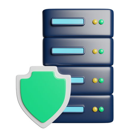 Protection des serveurs  3D Icon