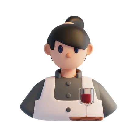 Serveuse  3D Icon