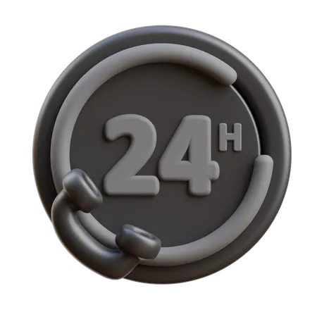 Service 24 heures sur 24  3D Icon