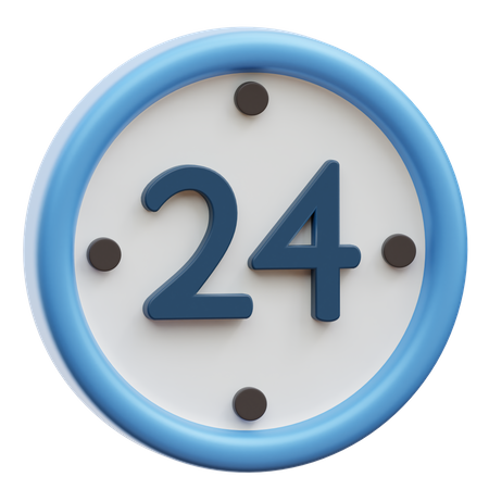Service 24 heures sur 24  3D Illustration