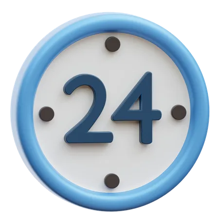 Service 24 heures sur 24  3D Illustration