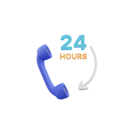 Service 24 heures sur 24  3D Icon