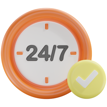 Service 24 heures  3D Icon