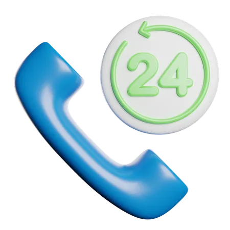 Service 24 heures sur 24  3D Icon