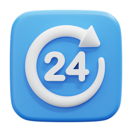 Service 24 heures sur 24  3D Icon