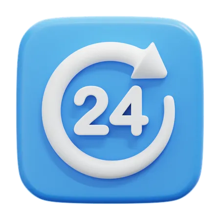 Service 24 heures sur 24  3D Icon