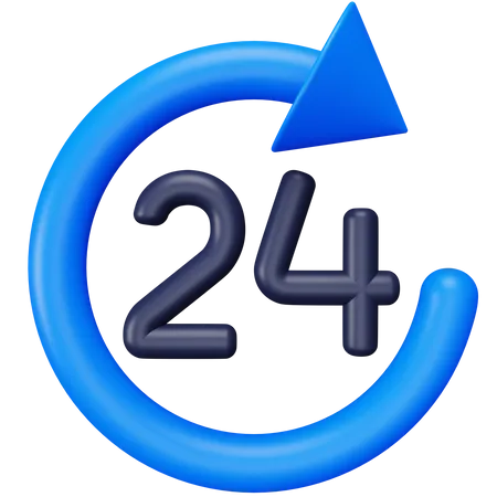 Service 24 heures sur 24  3D Icon