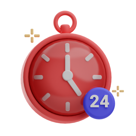 Service 24 heures sur 24  3D Icon