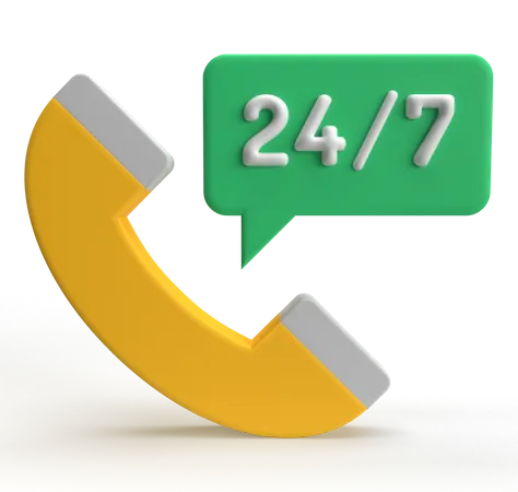 Service 24 heures sur 24  3D Icon