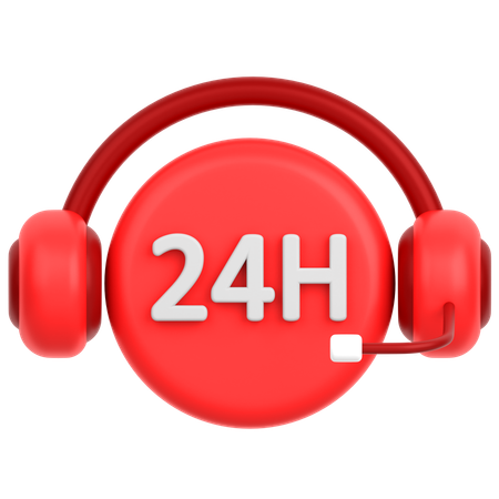 Service 24h/24  3D Icon