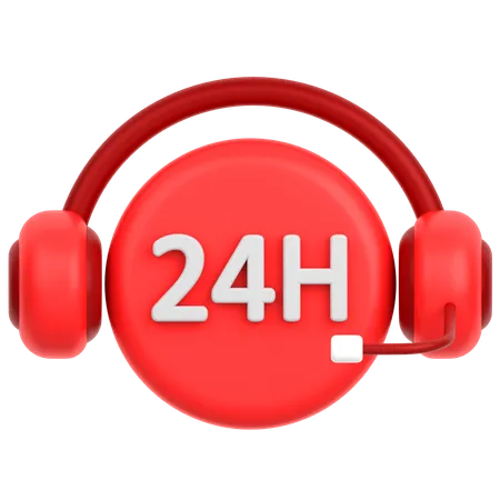 Service 24h/24  3D Icon