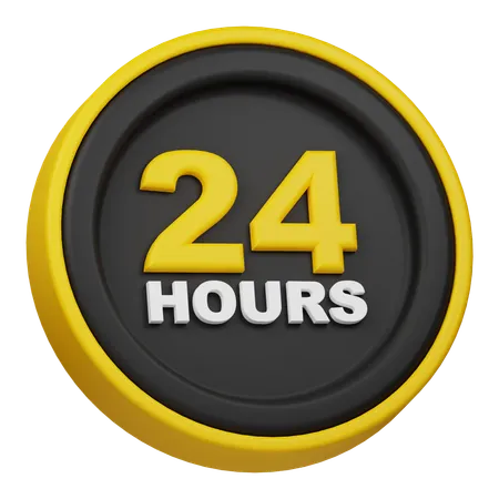 Service 24 heures sur 24  3D Icon