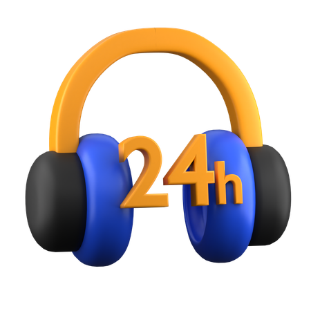 Service 24 heures sur 24  3D Icon