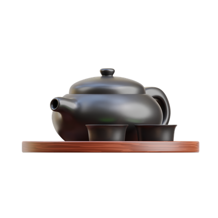 Service à thé  3D Icon