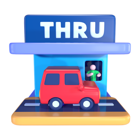 Drive-thru  3D Icon