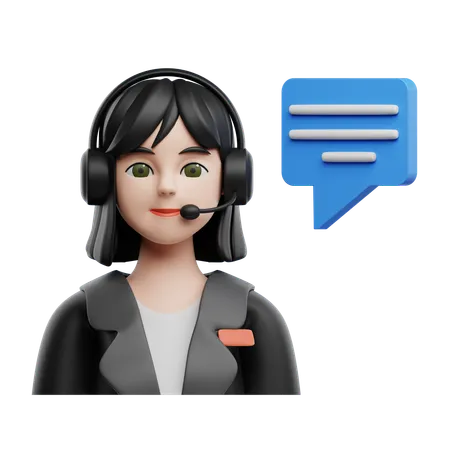 Service client  3D Icon