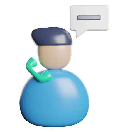 Service client  3D Icon