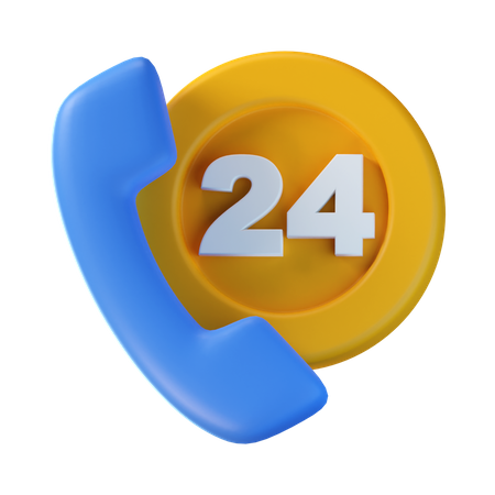 Service client 24 heures sur 24  3D Icon