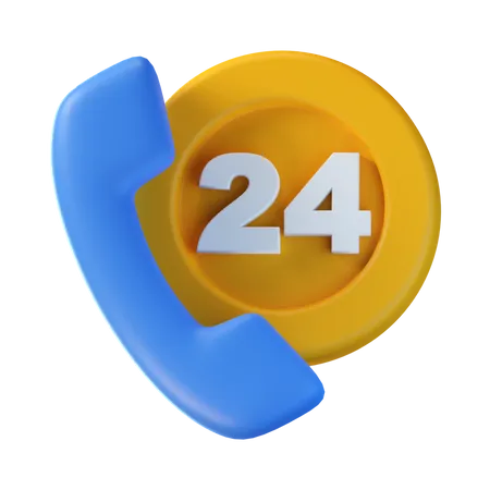 Service client 24 heures sur 24  3D Icon