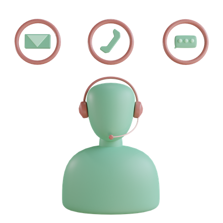 Service client  3D Icon