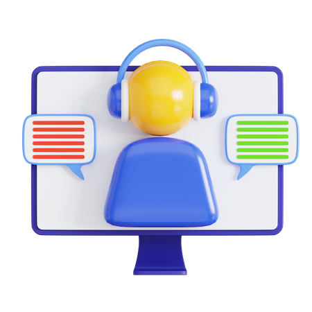 Service client  3D Icon