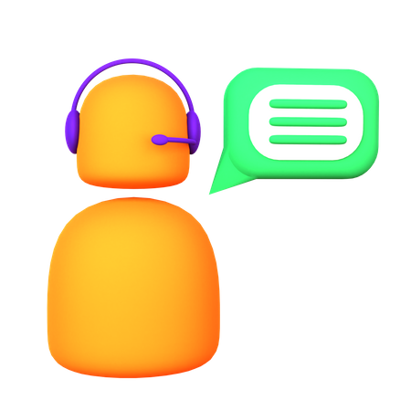 Service client  3D Icon