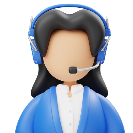 Service Clientèle Féminine  3D Icon