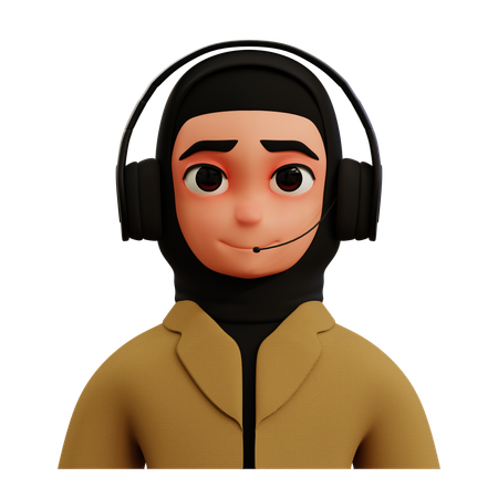 Service Clientèle Féminine  3D Icon