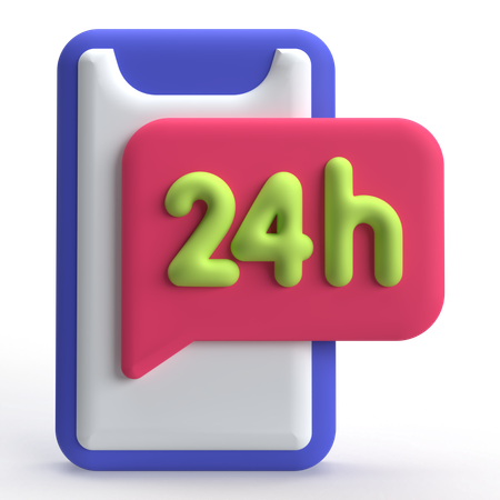 Service client mobile  3D Icon