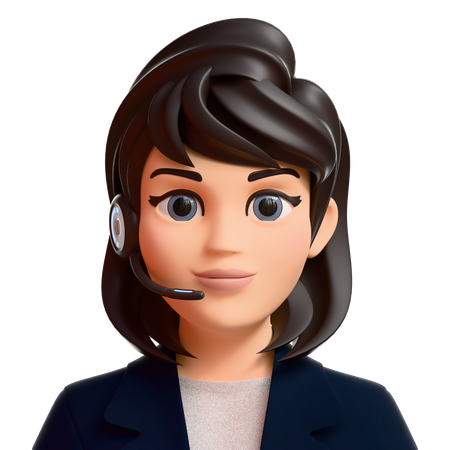 Support client féminin  3D Icon