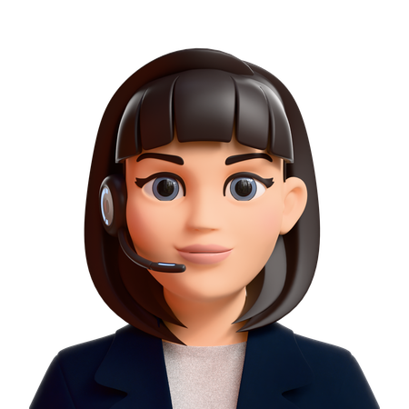 Support client féminin  3D Icon