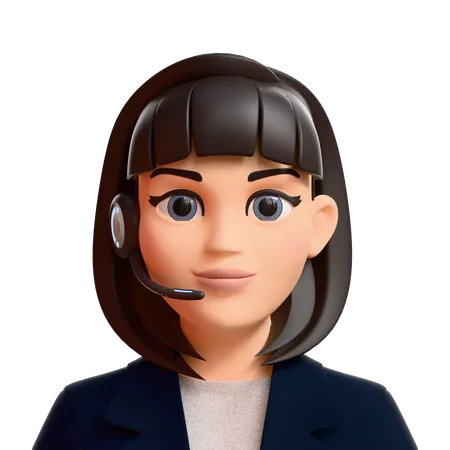 Support client féminin  3D Icon