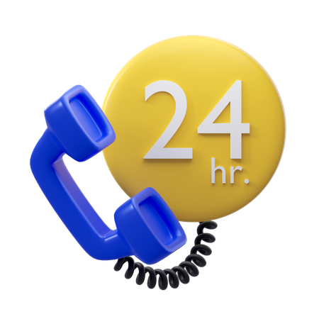 Service d'appel 24 heures sur 24  3D Icon