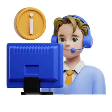 Bureau d'aide  3D Icon