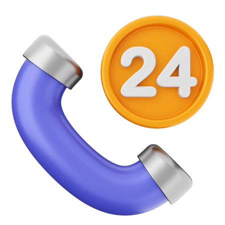 Service d'assistance 24 heures sur 24  3D Icon