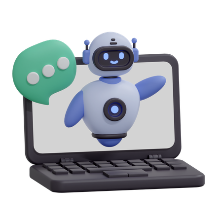 Service d'assistance chatbot  3D Icon
