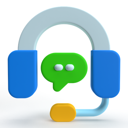 Service de chat client  3D Icon
