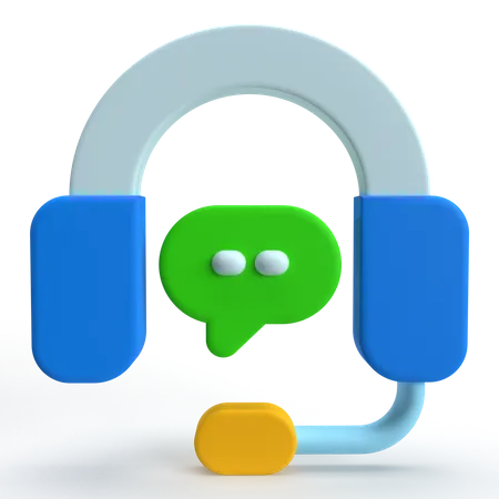 Service de chat client  3D Icon