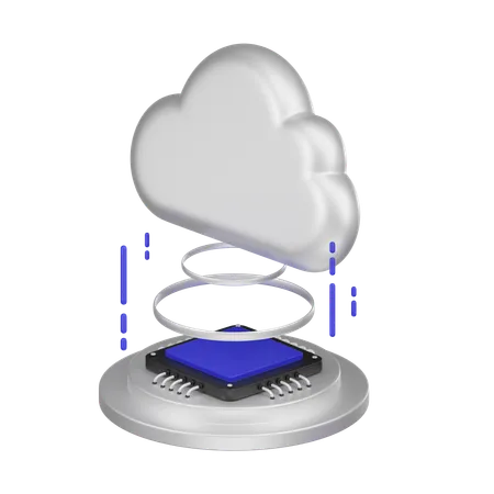 Service de cloud computing  3D Icon