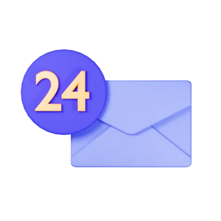 Service de courrier 24 heures sur 24  3D Icon