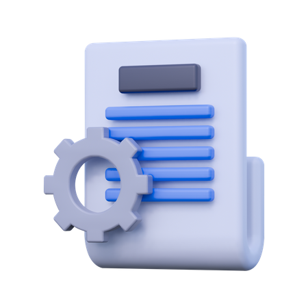 Service de documents  3D Icon