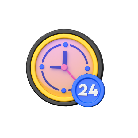 Service de livraison 24 heures sur 24.  3D Icon