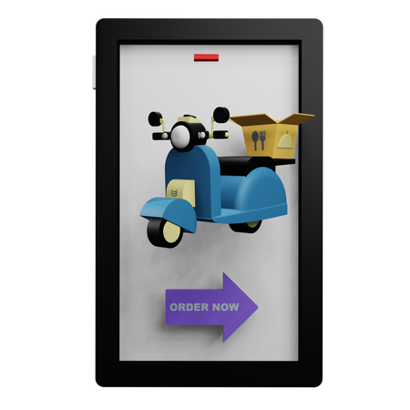 Service de livraison en scooter  3D Icon