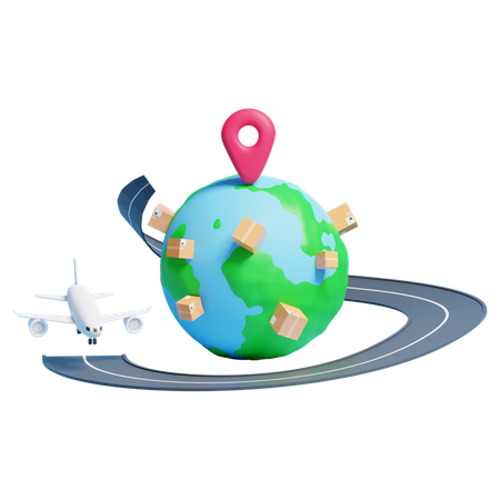 Service de livraison internationale  3D Icon